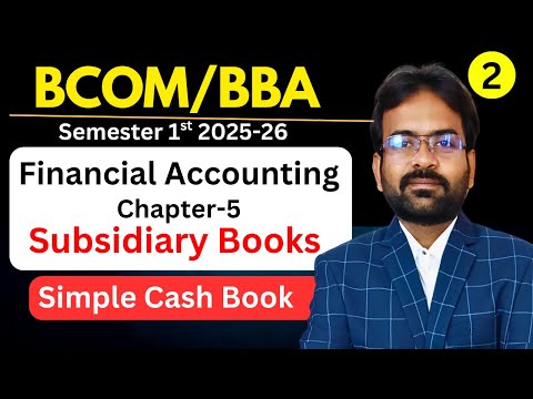 Financial Accounting Syllabus 2025 26 BCom 1st Year Semester 1st CWG for BCOM