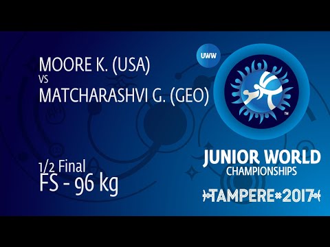 1/2 FS - 96 kg: G. MATCHARASHVI (GEO) df. K. MOORE (USA) by VSU1, 16-4