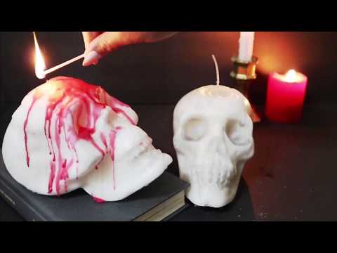 Dollar Tree DIY Skull Shaped Candle Video