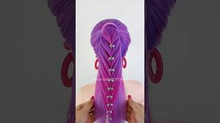 Easy hairstyle for girls 🎀 #braids #beauty #hair #viral #hairstyles