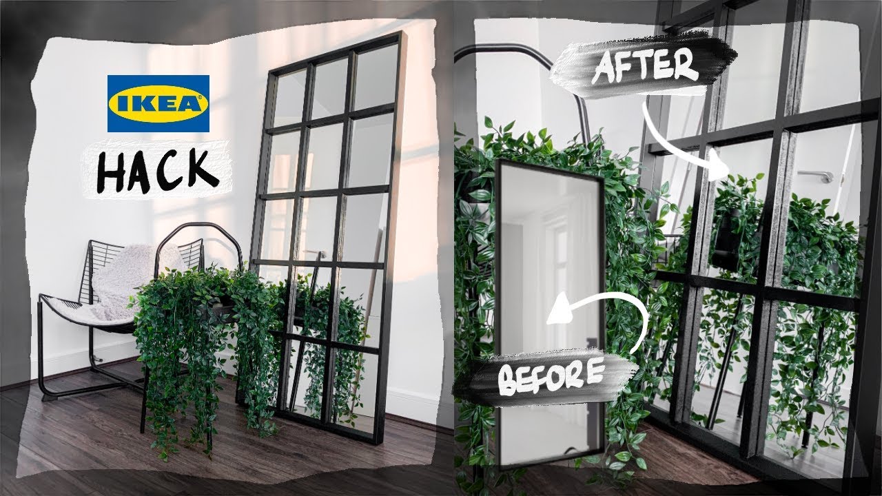 *EASY* DIY INDUSTRIAL GRID MIRROR | IKEA HACK