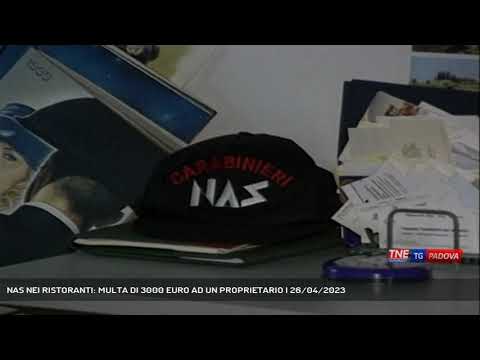 NAS NEI RISTORANTI: MULTA DI 3000 EURO AD UN PROPRIETARIO | 26/04/2023