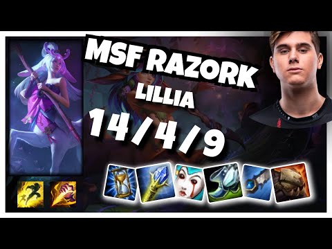 MSF Razork Lillia JUNGLE (14/4/9) vs Kayn Gameplay Replay - Patch 10.22