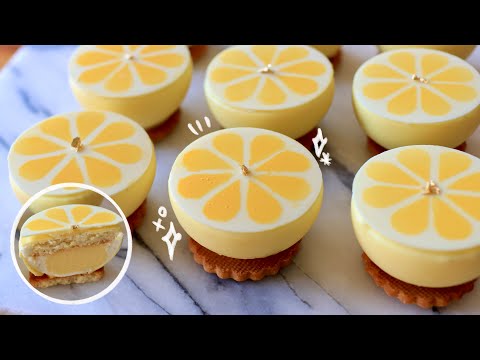 Cute Lemon Vanilla Mousse Cakes 🍋