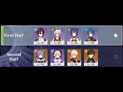 Heizou National & Keqing C4 Spiral Abyss Floor 12 | 9 stars | 2.8 Genshin Impact