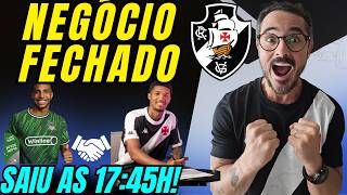 SAIU AGORA AS 17:45H HO VASCO! VASCO TEM ACERTO VERBAL COM ATACANTE! RENATO TOMA DECISÃO CHOCANTE!