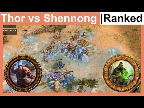 Thor vs Shennong | 1v1 Ranked | Age of Mythology Retold