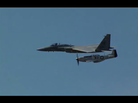 F-15 Eagle and P-51 Mustang Heritage Flight