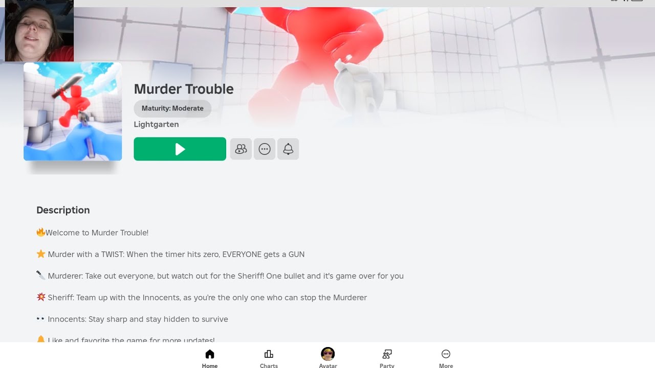 murder trouble ROBLOX game Jan 9 2025