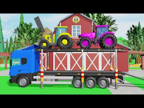 Two-story Trailer for Transporting Tractors and Harvesting Fruit from the Field