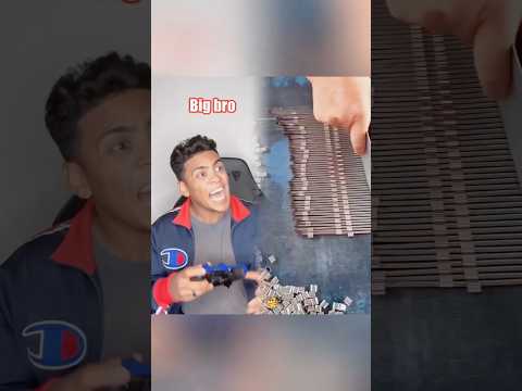 Lil brother runs to saftey and gets LUCKY…😂💀#comedy #viral #relatable