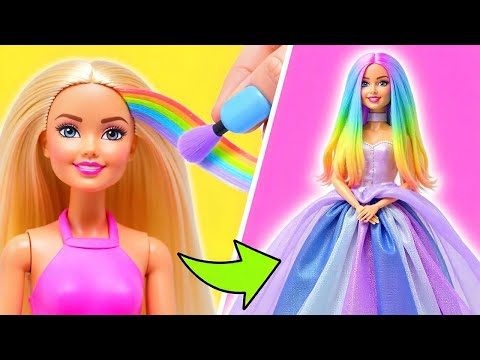 💖 Barbie’s Most Fabulous Glow-Up! ✨👗 DIY Doll Makeover Magic!