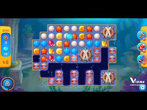 Fishdom. 8539 level no boosters and diamonds. 10 moves