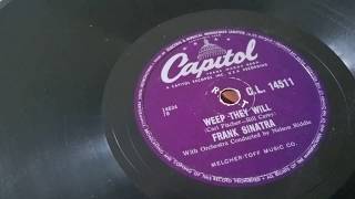 Frank Sinatra - Weep They Will  - HMV 157 Gramophone - Capitol 78rpm
