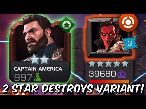 2 Star Captain America Destroys Variant #2 Regeneration! - Marvel Contest of Champions