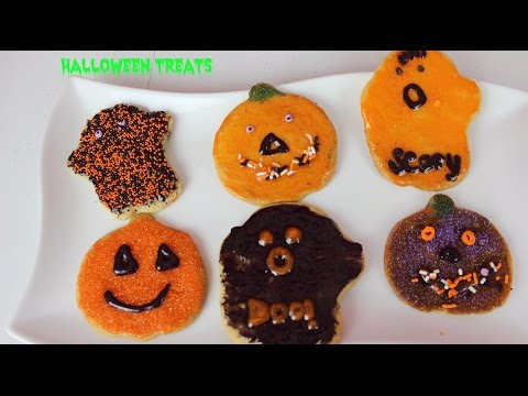 Pumpkin & Ghosts Halloween Cookies| Easy Halloween Treats Ideas|B2cutecupcakes Video