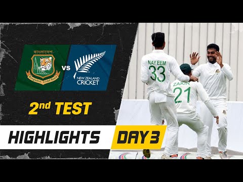Highlights Bangladesh vs New Zealand Day 3 | 2nd Test | Streaming Live on FanCode