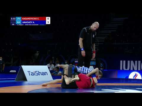 Round 1 Men's GP No-Gi - 63 kg: E. KAGANOVICIUS (LTU) v. A. AMAGAEV (RUS)
