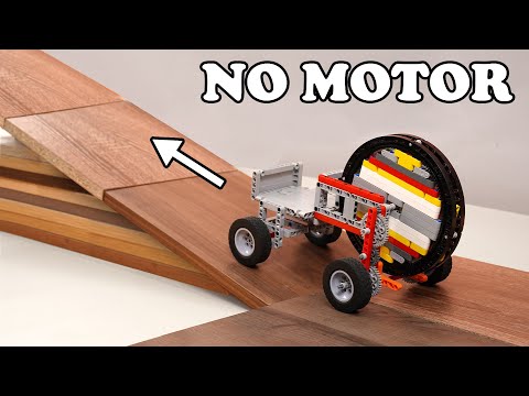 Schwungrad -LEGO -Techniker ohne Motor - Herstellung und Tests