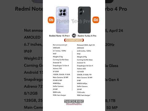 redmi turbo 4 pro vs redmi note 15 pro plus