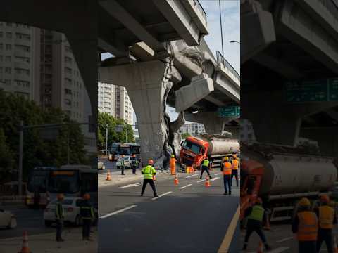 ⚠️ Massive Bridge Collapse🏗️ 💥 #bridgecollapse #accidente #disaster