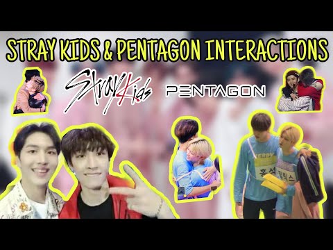 Stray Kids and PENTAGON interactions