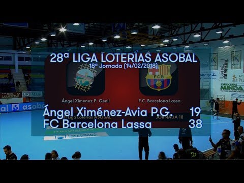 LIGA LOTERIAS ASOBAL J18 Ángel Ximénez-Avia P.G. - FC Barcelona Lassa 19-38