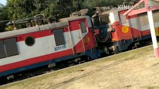 preview picture of video 'Doble Unique Locomotive With Freight Train At Malihabad'