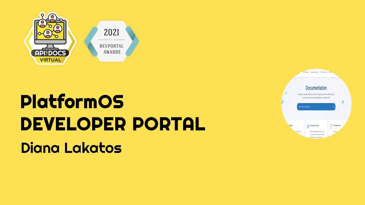 PlatformOS Developer Portal | API The Docs Virtual 2021 | Showcase Your Devportal