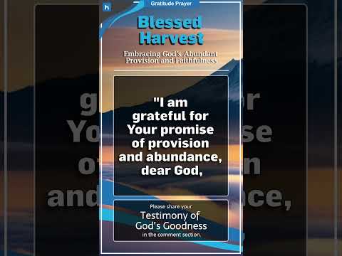Blessed Harvest | Gratitude Prayer