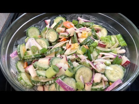 Creamy Cucumber Salad- Our Favorite Side dish For The Summer Garden