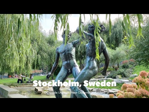 🇸🇪 Tour Virtual pela Suécia 4K - Dansande Ungdom Sclupture, Observatorielunden, Estocolmo