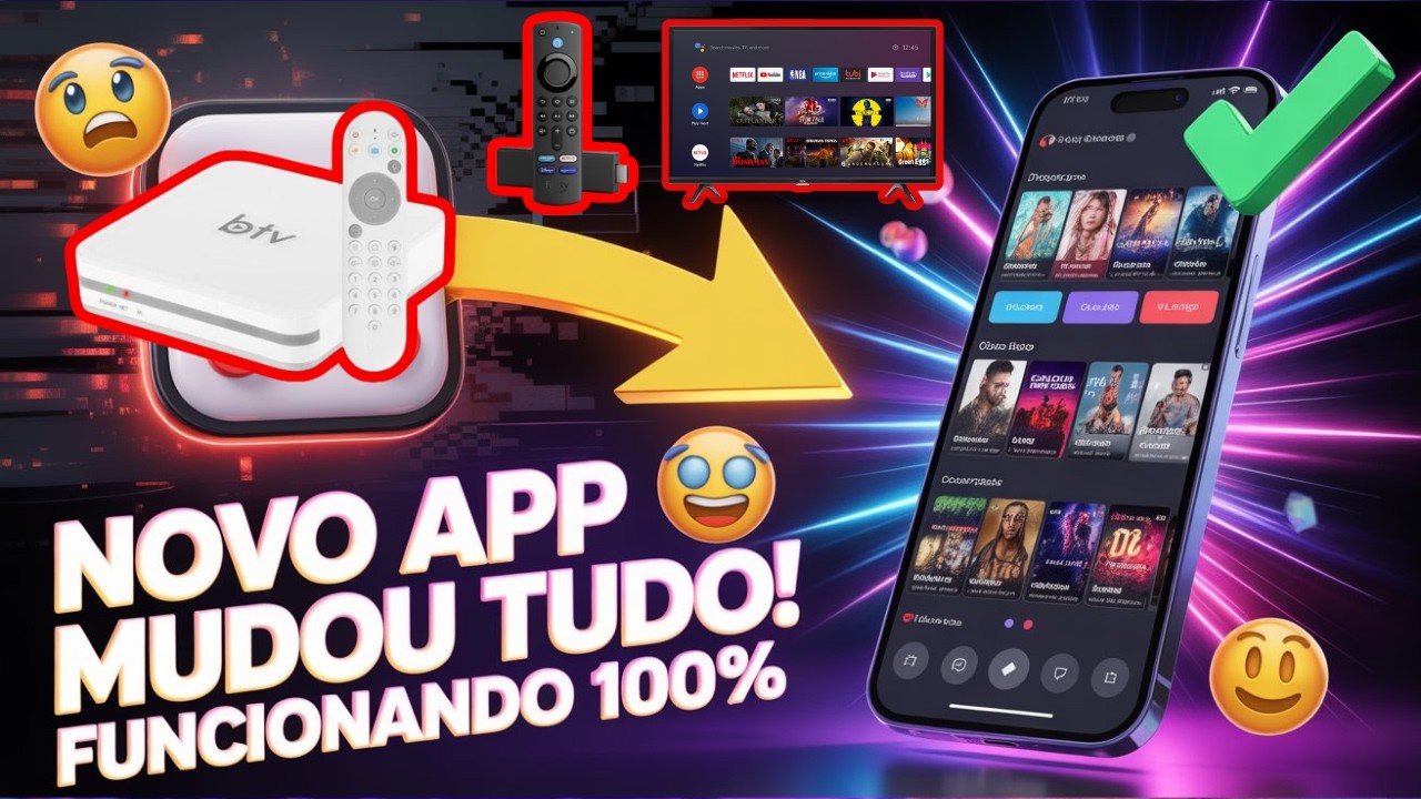 Esse NOVO APP Mudou Tudo! NOVO APP PARA BTV, FIRE TV STICK E SMART TV ANDROID (FUNCIONANDO 100%)