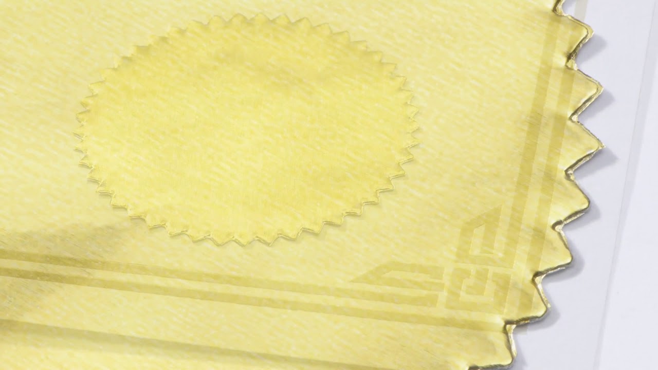 Plain Foil Embossing Certificate Seals