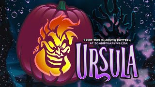 Ursula Pumpkin Pattern by ZombiePumpkins.com