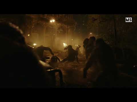 Planeta de los simios Confrontación(Humanos vs Simios Primera parte HD Audio Latino)