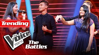 Download lagu The Battles : Kavishka Deshan V Manudi Salinika | Nadagam Gee | The Voice Teen Sri Lanka mp3