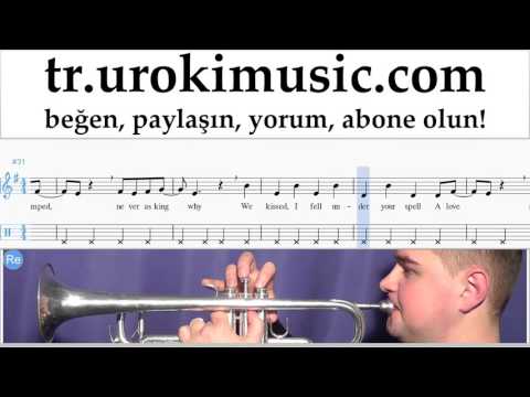 Trompet Nasıl Çalınır Miley Cyrus - Wrecking Ball Bölüm#2 Okul Öğretmen Notalar Eğitim Tablatura