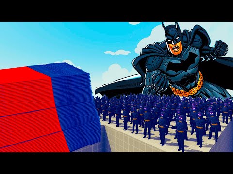 100x BATMAN + 1x GIANT BATMAN vs EVERY GOD - Totally Accurate Battle Simulator TABS