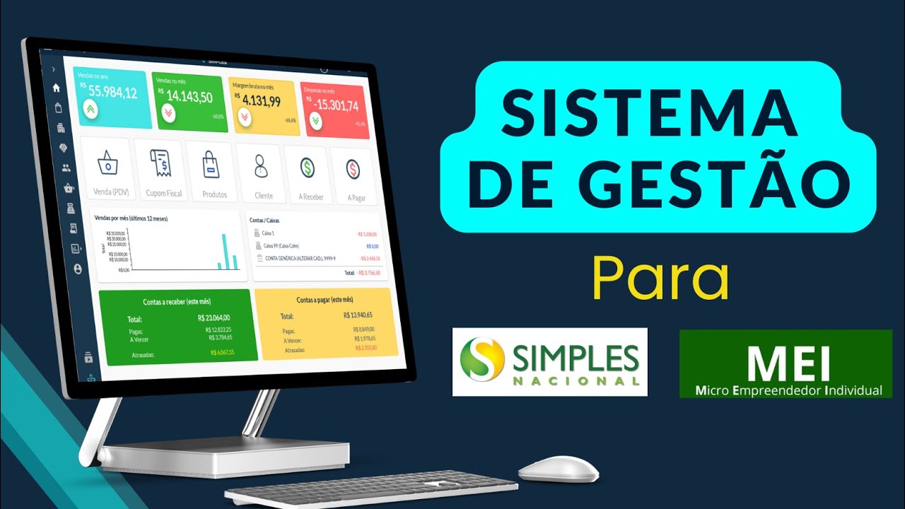 Sistema de gestão para MEI e Micro Empresa: Financeiro, Caixa, Estoque, Vendas, Notas Fiscais e +