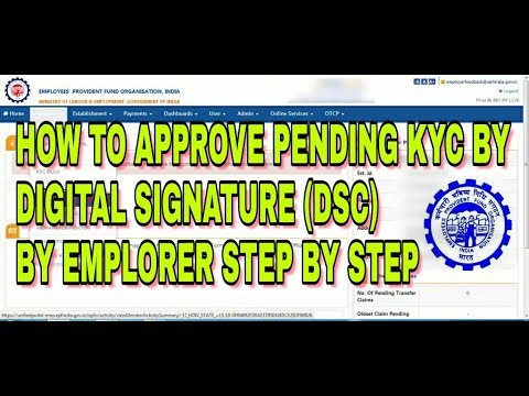 HOW TO APPROVE PENDING KYC BY DIGITAL SIGNATURE (DSC) BY EMPLORER STEP BY STEP IN HINDI Video