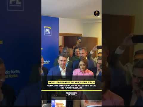 “Colocamos uma pedra”, diz Michelle sobre brigas com Flávio Bolsonaro