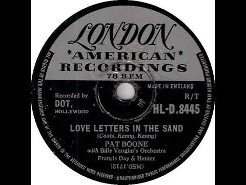 UK New Entry 1957 (96) Pat Boone - Love Letters In The Sand