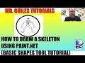 How To Draw A Skeleton Using Basic Shapes   Paint Net Tutorial
