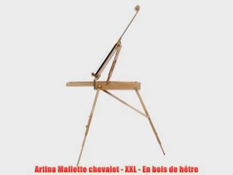 Artina Mallette chevalet - XXL - En bois de hêtre