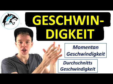 Momentangeschwindigkeit & Durchschnittsgeschwindigkeit berechnen | Physik Tutorial