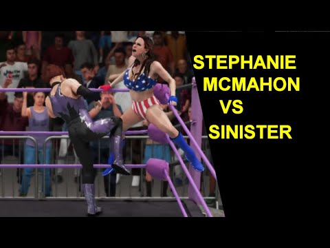 GLOW 1985 Stephanie McMahon vs Sinister - Knockout Match