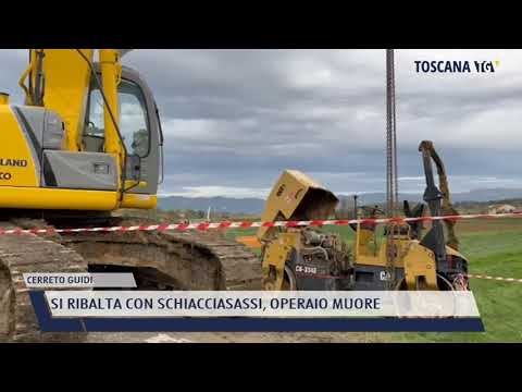 2021-11-15 CERRETO GUIDI - SI RIBALTA CON SCHIACCIASASSI, OPERAIO MUORE