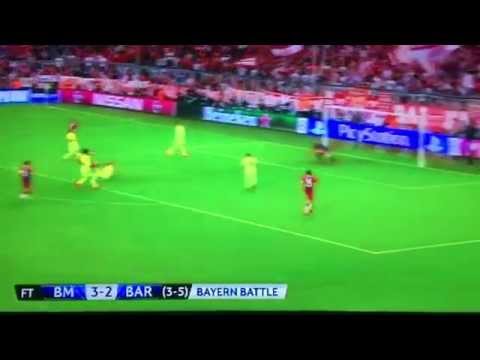 Bayern - Barcelona 12.05.2015 Lewandowski show his skills