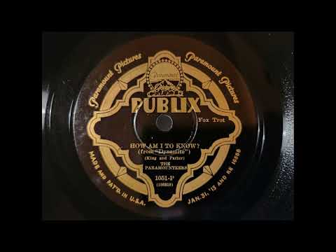 HOW AM I TO KNOW -  BEN SELVIN'S ORCHESTRA - 1920's Movie Theme Dance Music - "Dynamite" Non Vocal